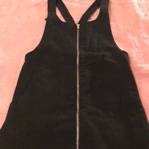 Black overall dress